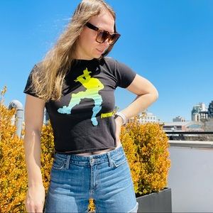 Fortnite Video Game Tops Graphic Kids Tee Crop Top